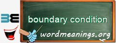 WordMeaning blackboard for boundary condition